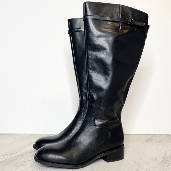 Franco Sarto Belaire Wide Calf Leather Riding Boot 6M - Picture 1 of 14